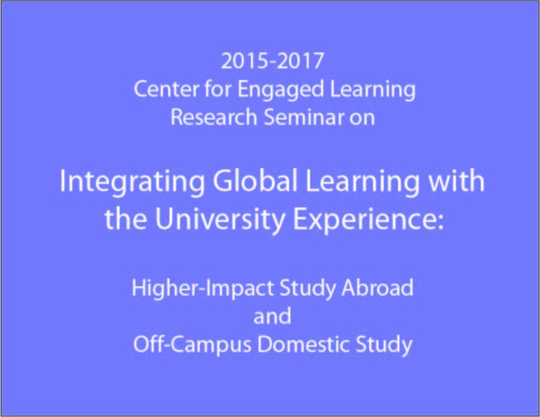 Integrating Global Learning with the University Experience announcement image