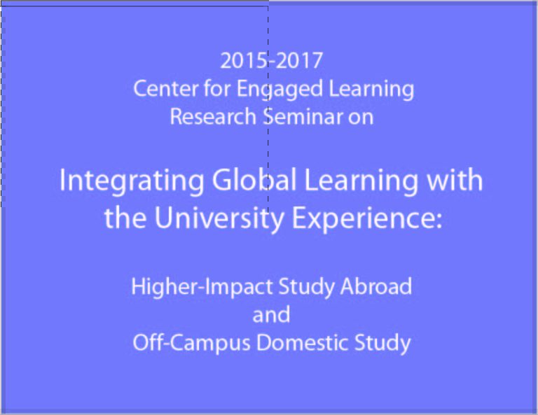 Integrating Global Learning with the University Experience announcement image