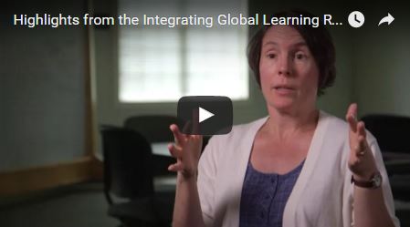 screenshot of Highlights from the Integrating Global Learning Research Seminar YouTube video