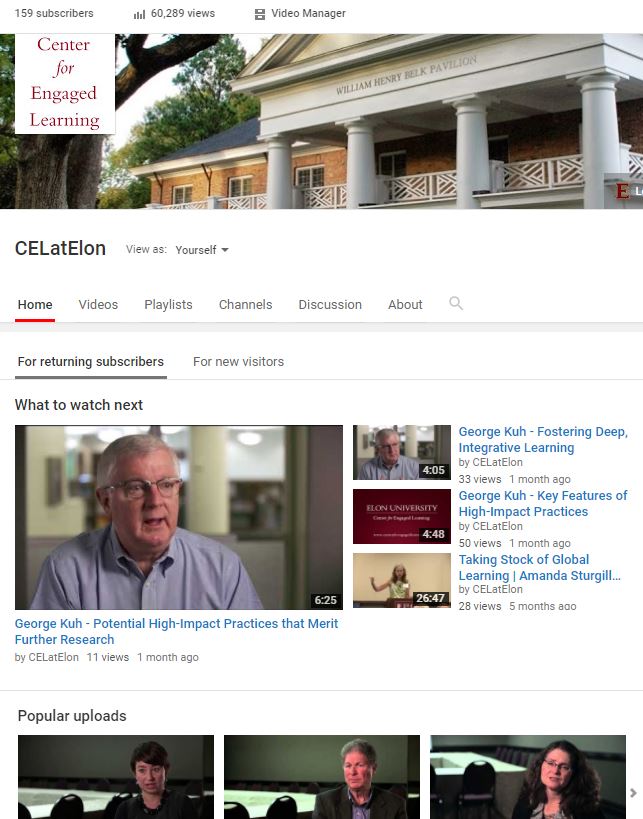 CEL youtube channel screenshot