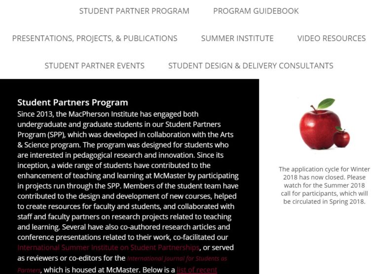 McMaster Student Partners Program