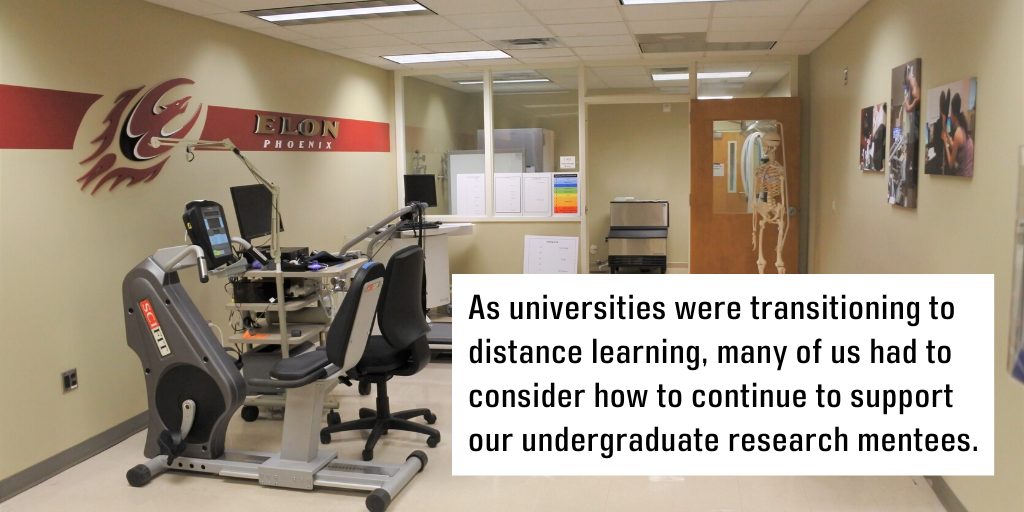As universities were transitioning to distance learning, many of us had to consider how to continue to support our undergraduate research mentees.