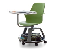 Tablet Desk - Chair on 4 Wheels with a Tablet Arm Attached That Can Pivot Around Chair