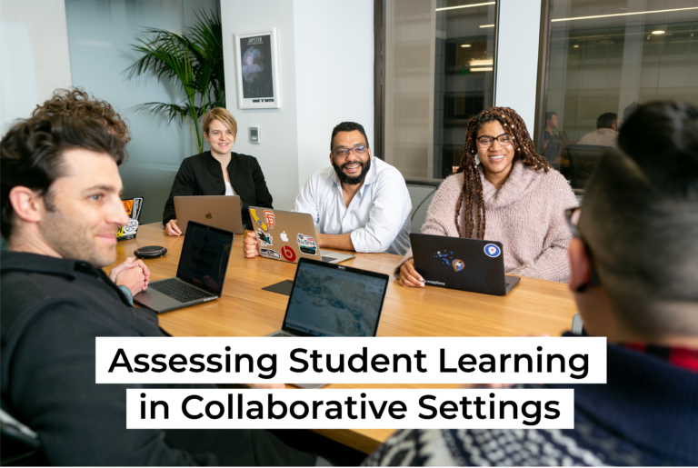 Students gather around a table to collaborate