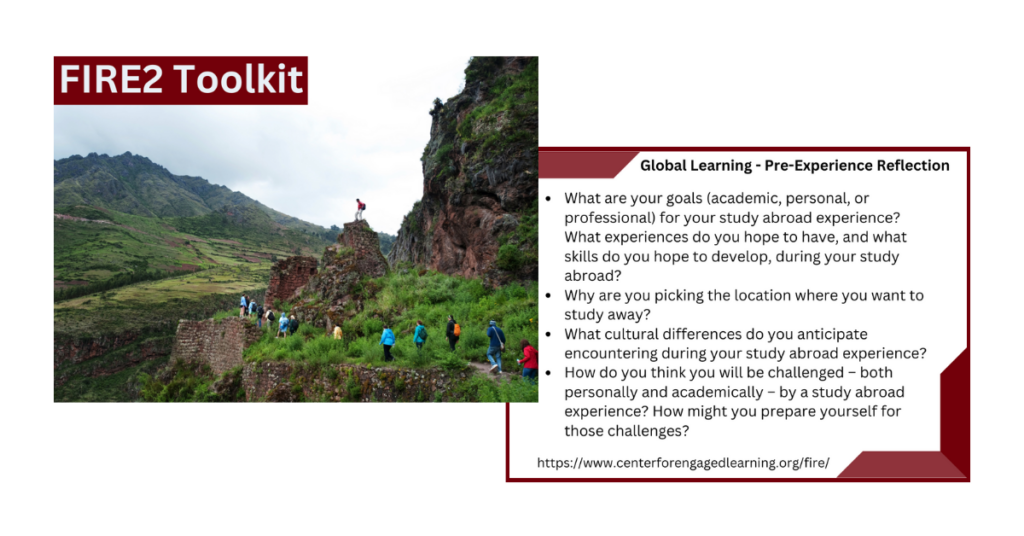 Image of FIRE2 Toolkit Global Learning Pre Experience Reflection Trading Card